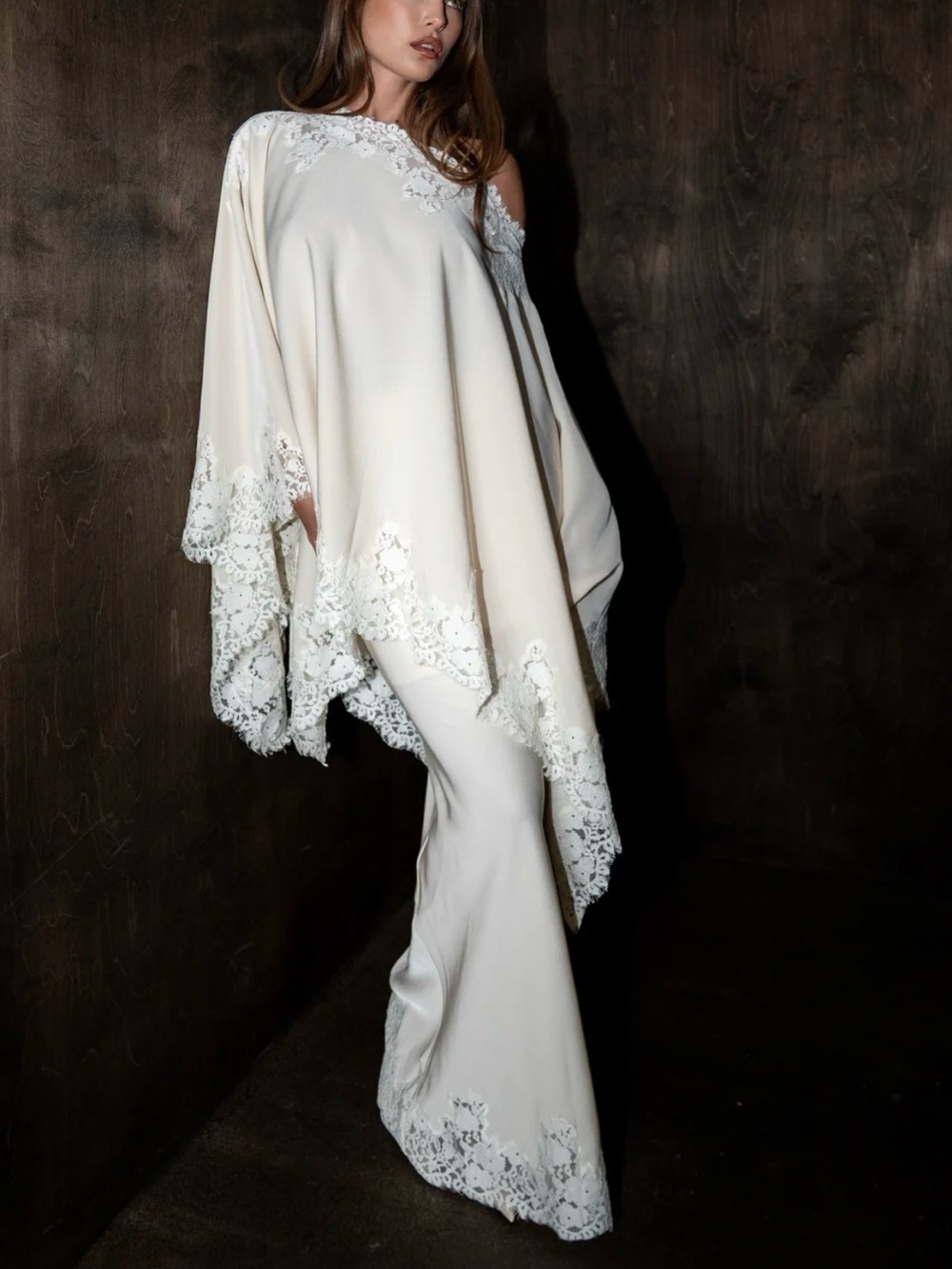 Elsie Cream Lace-Trim Set - The Bekk